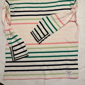 Talbots Striped Shirt - Multicolor Button Detail. Comfortable. Dressy or Casual